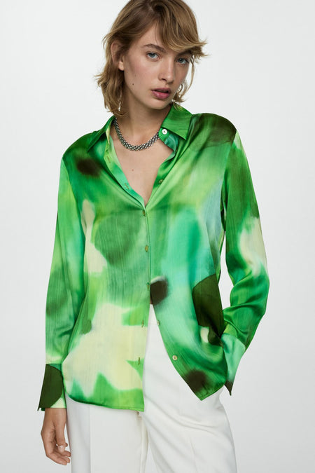 Hemd (lange mouwen) Groen - Mango