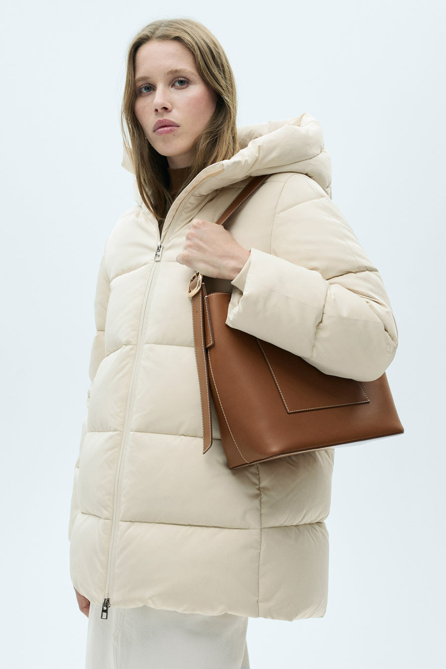 Korte jas Beige - Mango