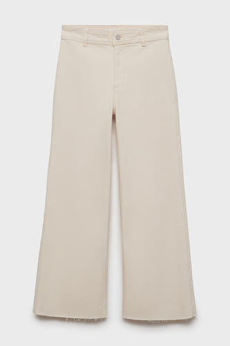 Jeans wide Off white denim - Mango