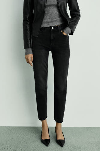 Mom Jeans Dark grey denim - Mango