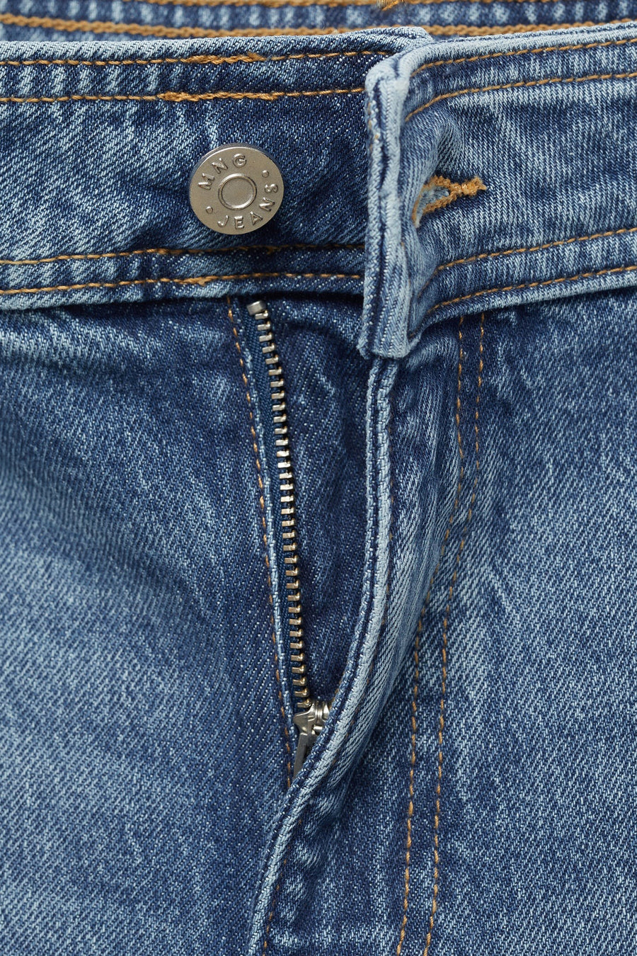 Jeans wide Dark blue denim - Mango