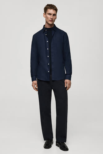 Hemd (lange mouwen) Blauw - Mango