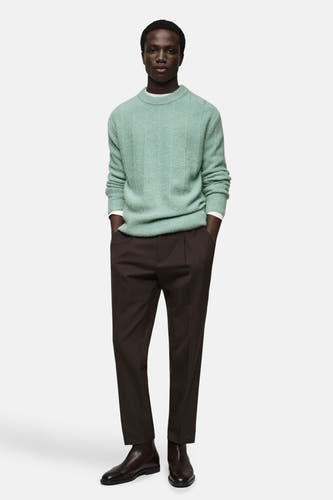 Trui met ronde hals Turquoise - Mango