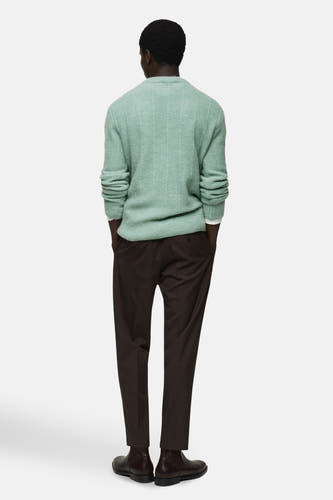 Trui met ronde hals Turquoise - Mango