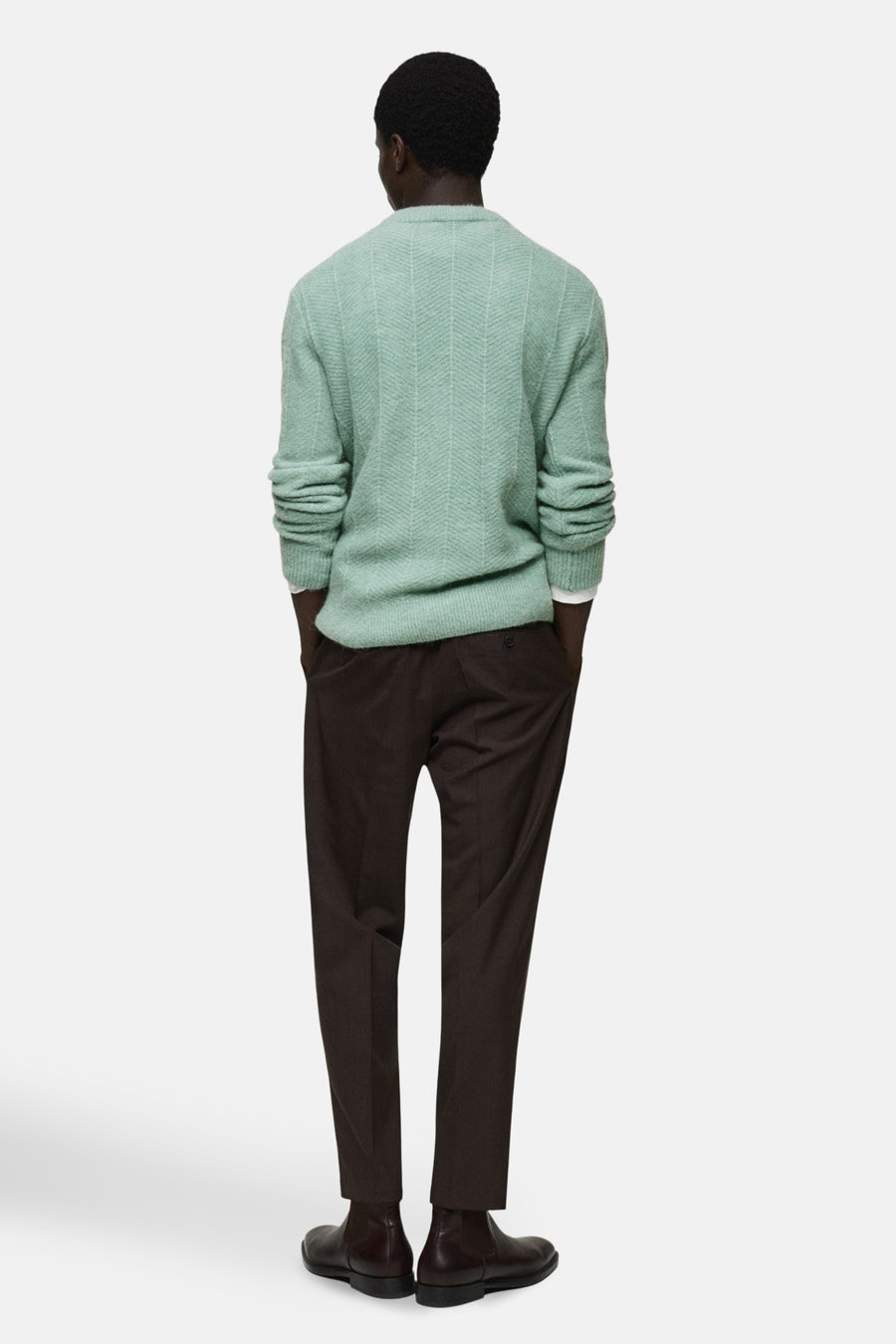 Trui met ronde hals Turquoise - Mango