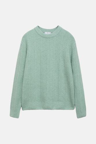 Trui met ronde hals Turquoise - Mango