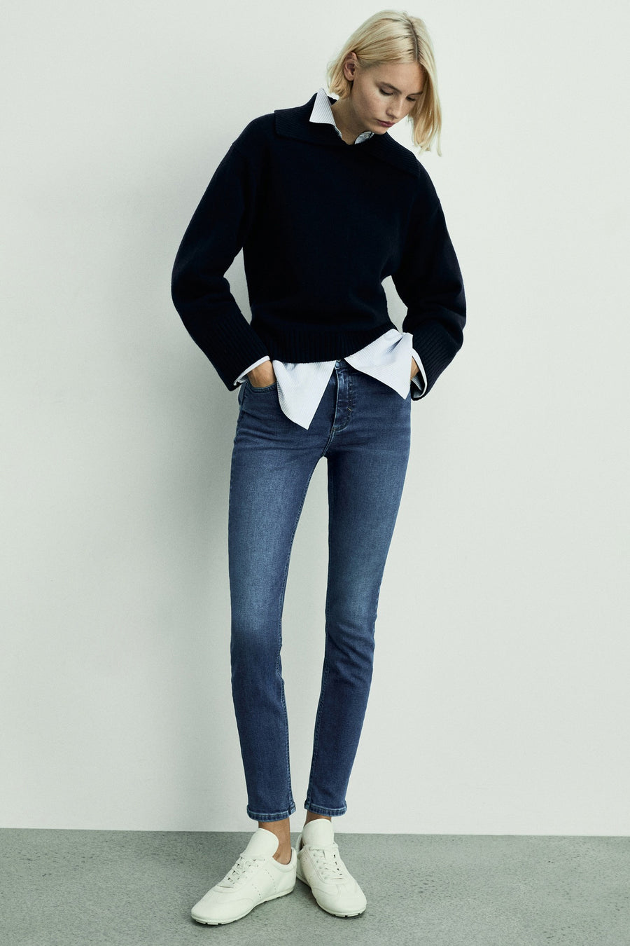Jeans skinny Mid blue denim - Mango