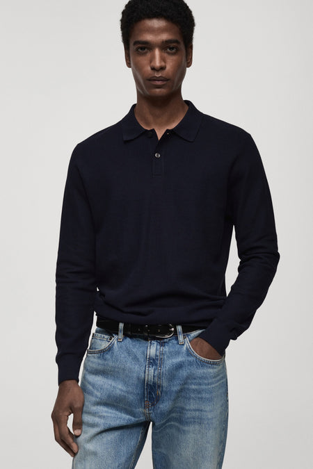 Trui met ronde hals Blauw - Mango