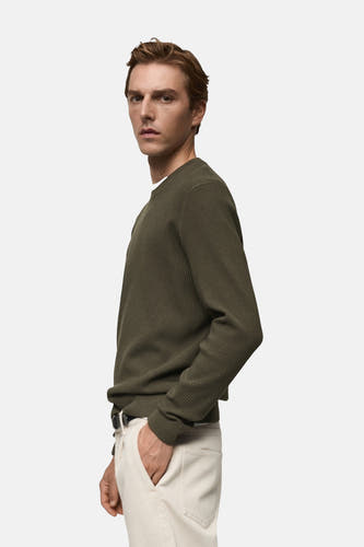 Trui met ronde hals Groen - Mango