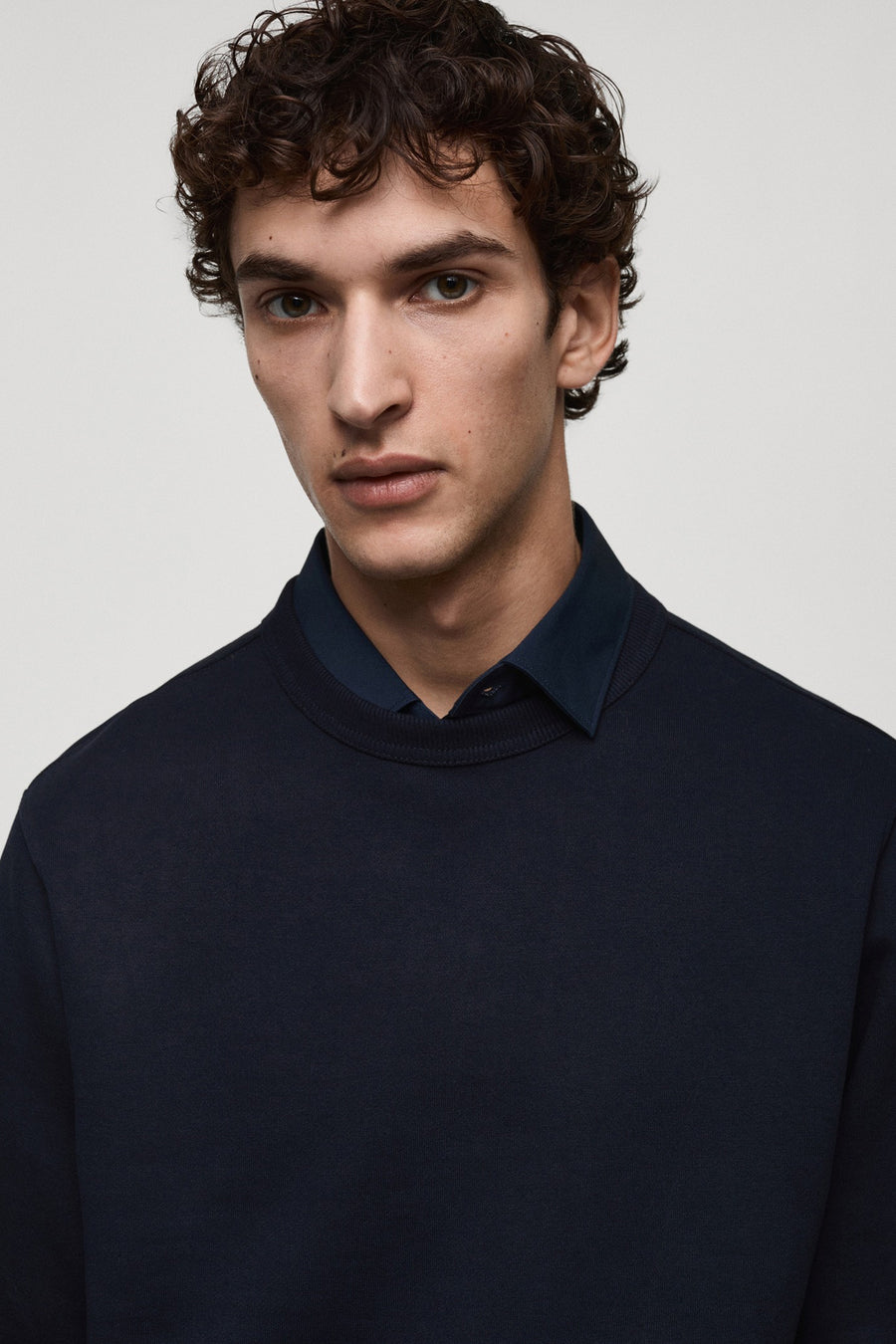 Sweater met ronde hals Blauw - Mango
