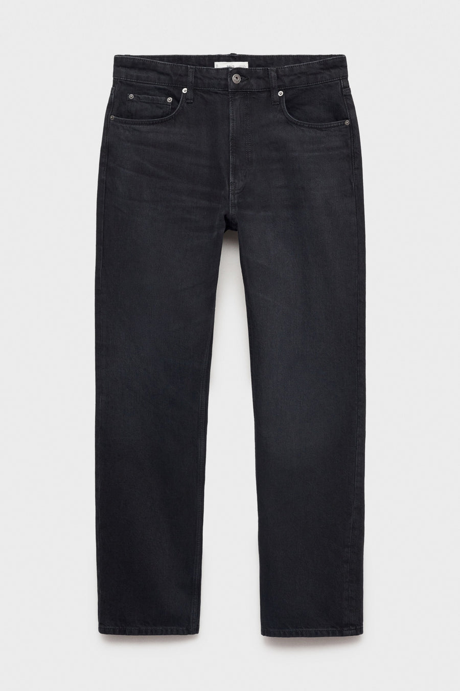 Jeans straight Dark grey denim - Mango