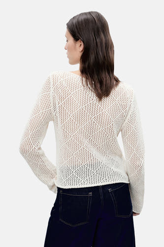 Trui met ronde hals Ecru - Mango