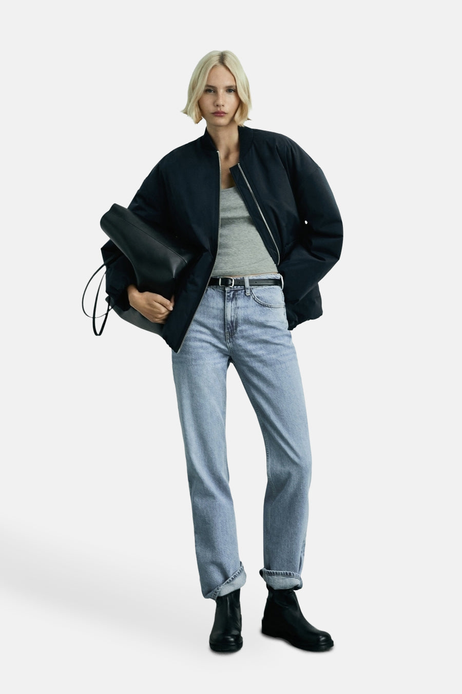 Jeans straight Light blue denim - Mango