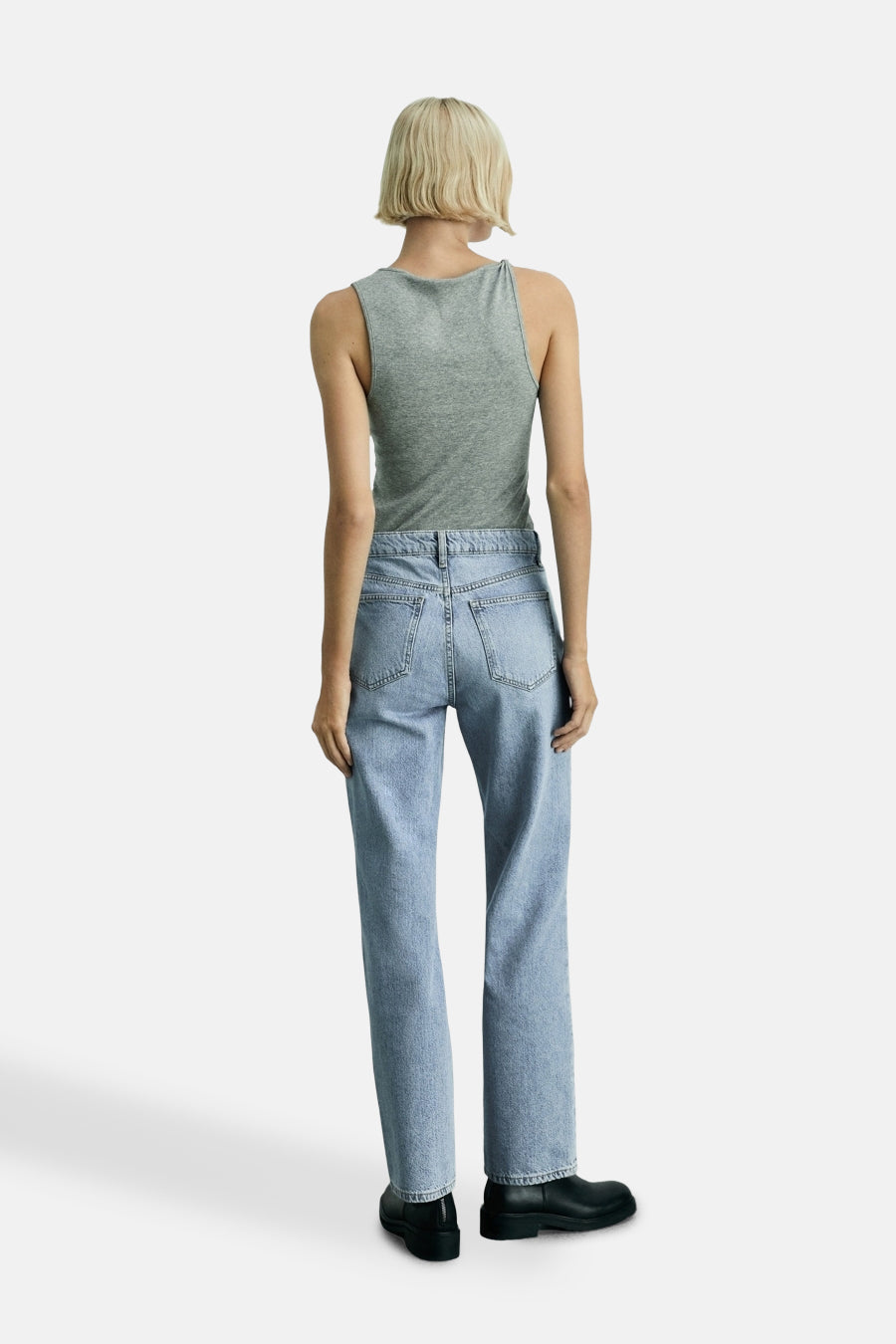 Jeans straight Light blue denim - Mango