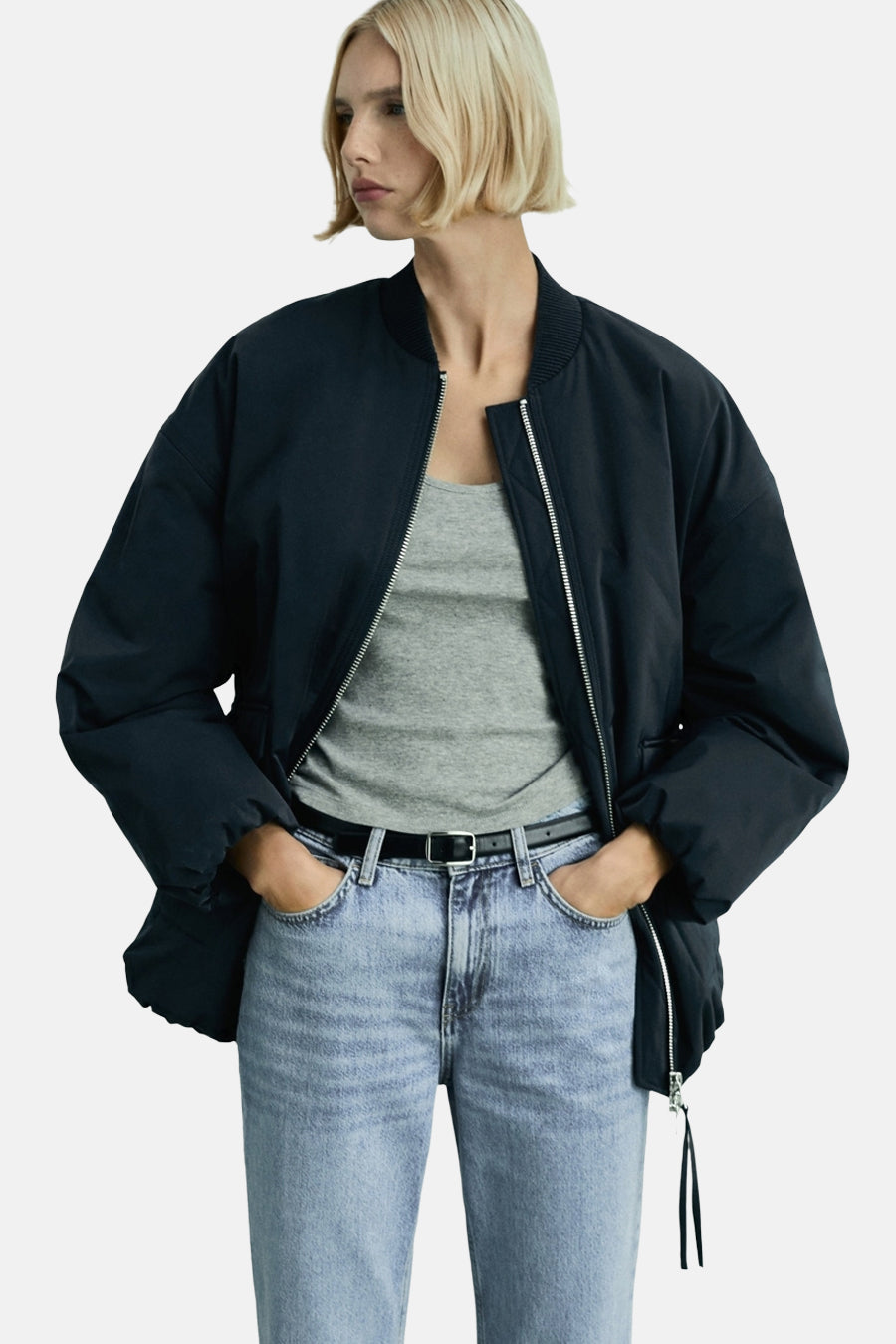 Jeans straight Light blue denim - Mango