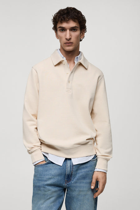 Sweater met ronde hals Wit - Mango