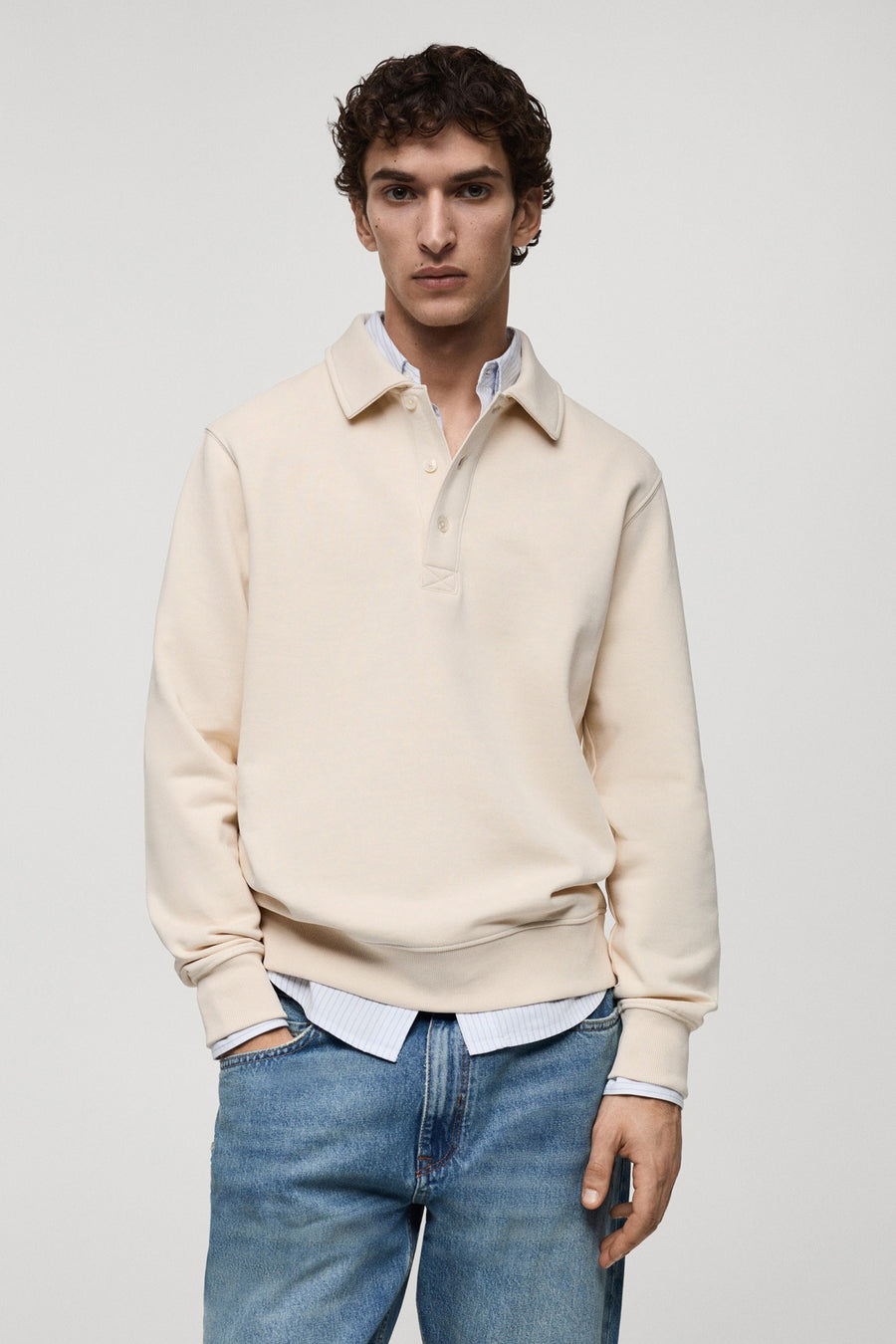 Sweater met ronde hals Wit - Mango
