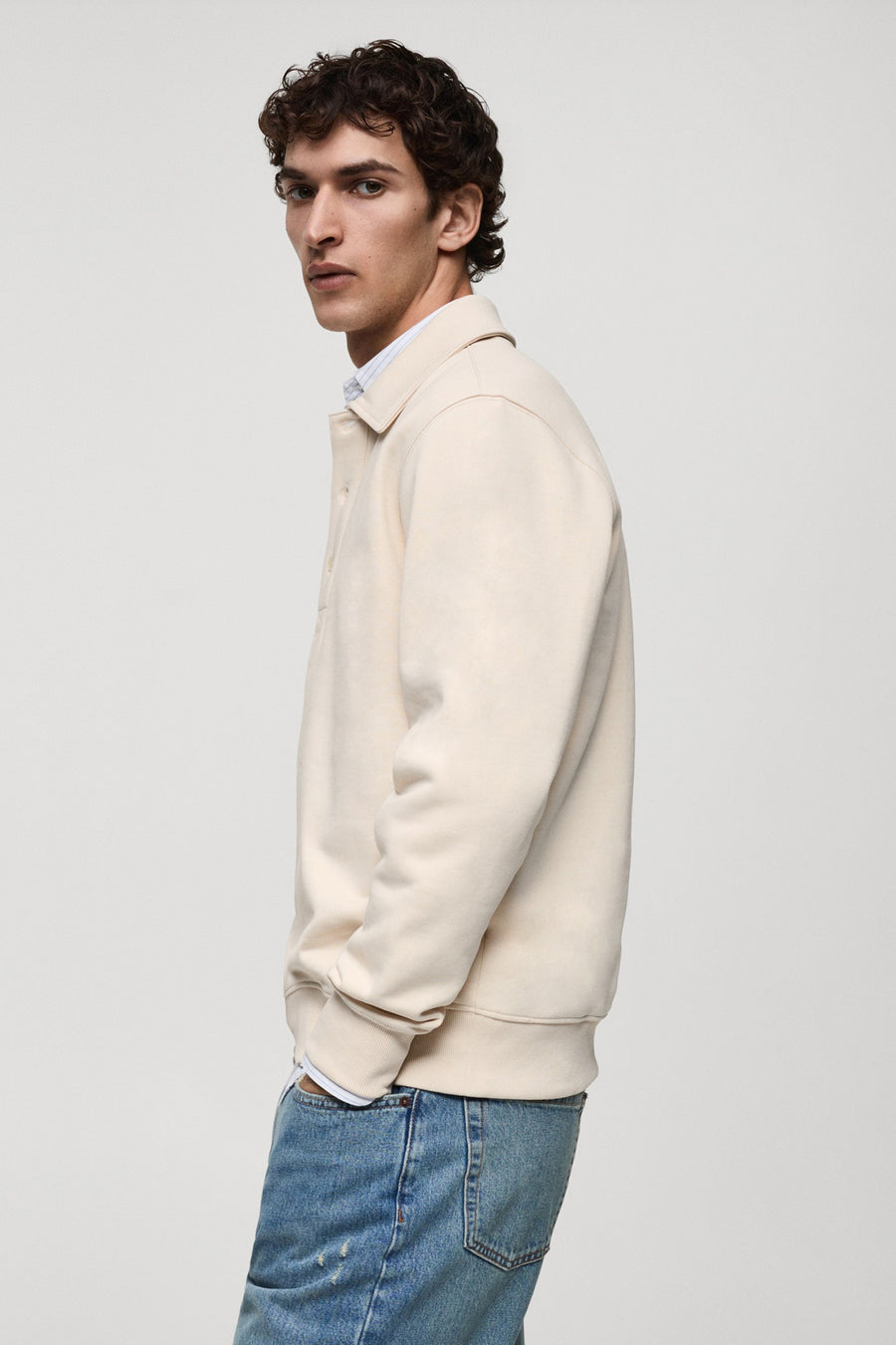 Sweater met ronde hals Wit - Mango