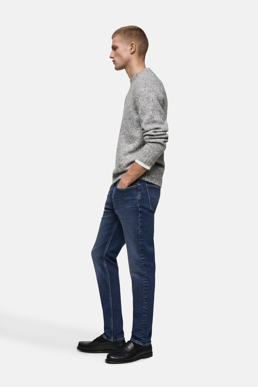 Jeans slim Mid blue denim - Mango