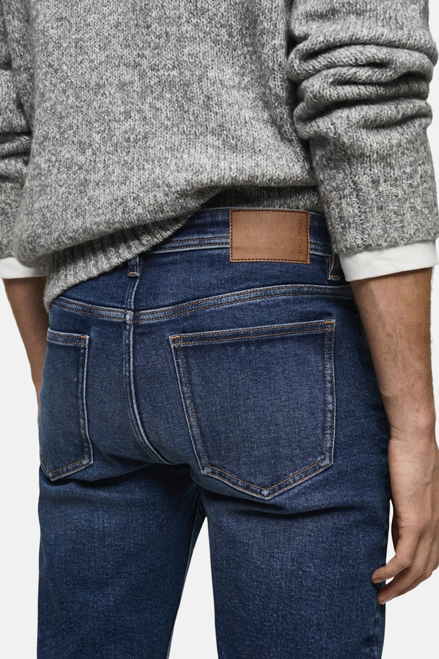Jeans slim Mid blue denim - Mango
