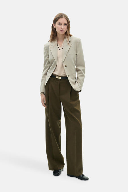 Trui met V-hals Beige - Mango