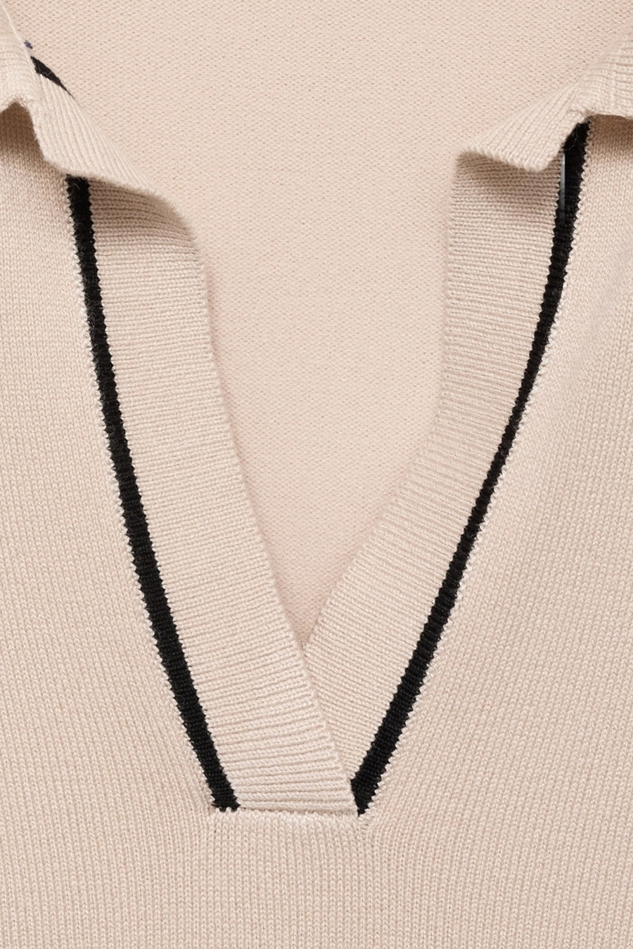 Trui met V-hals Beige - Mango