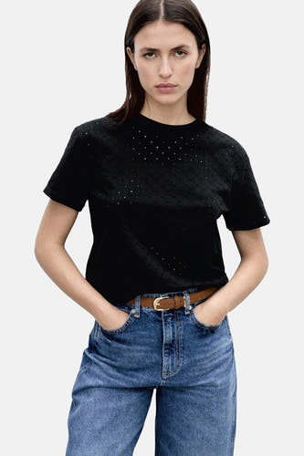 Top (korte mouwen) Zwart - Mango