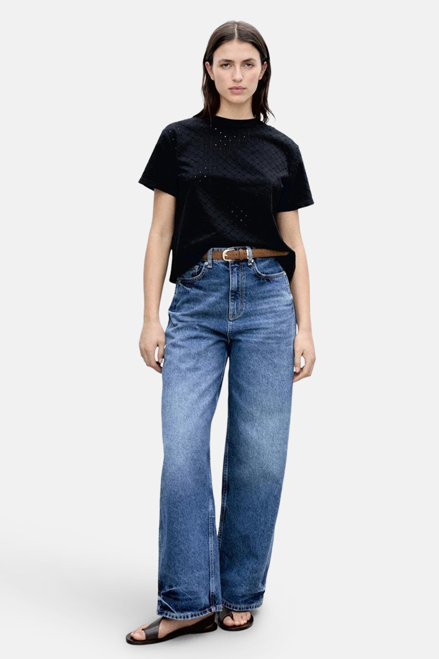 Top (korte mouwen) Zwart - Mango