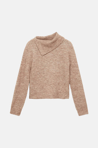 Trui met rolkraag Beige - Mango