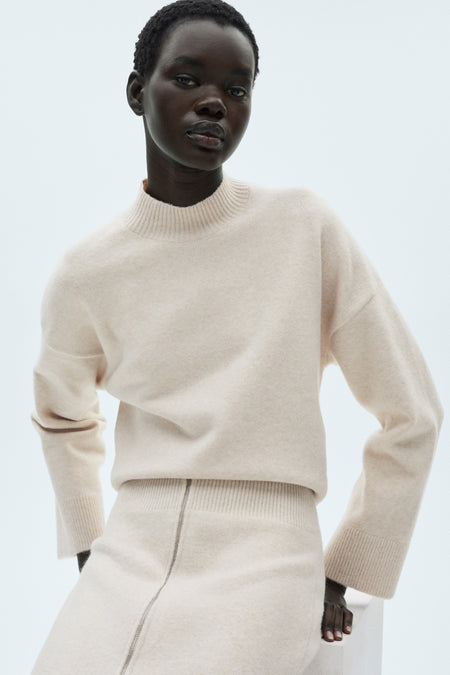 Trui met ronde hals Beige - Mango