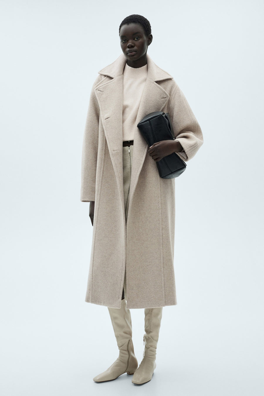 Trui met ronde hals Beige - Mango