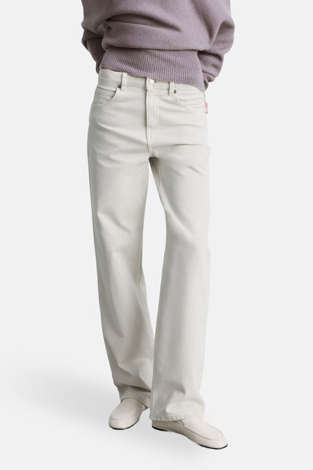 Jeans straight Light grey denim - Mango