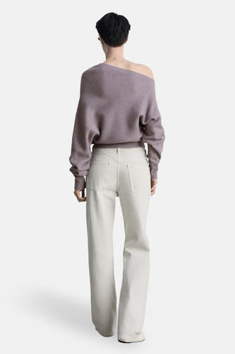Jeans straight Light grey denim - Mango