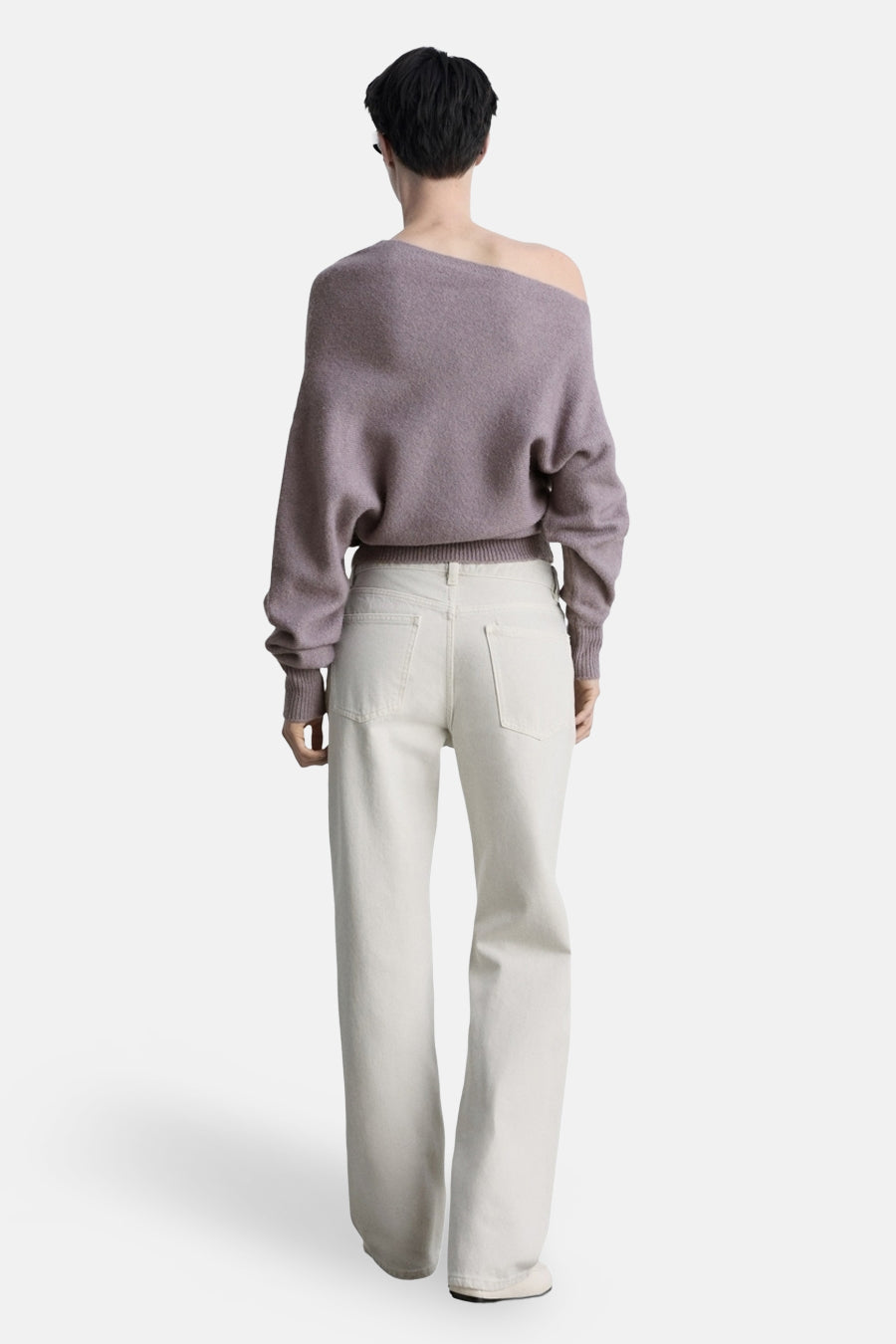 Jeans straight Light grey denim - Mango