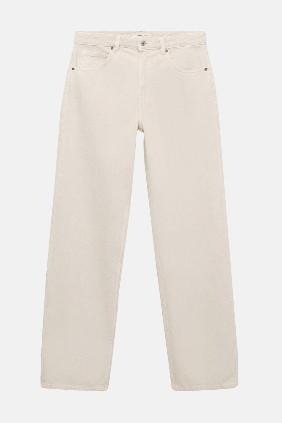 Jeans straight Light grey denim - Mango