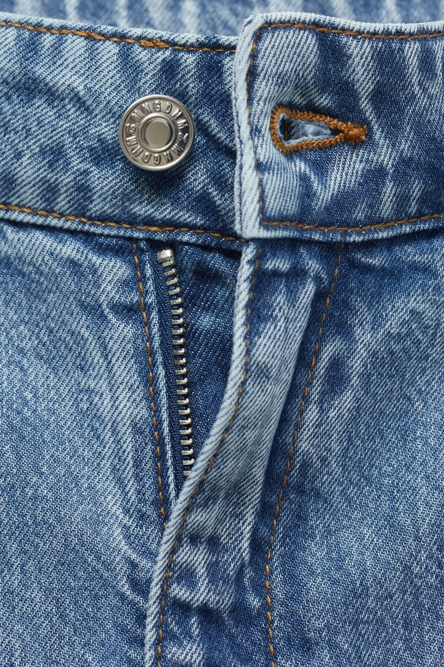 Jeans wide Light blue denim - Mango