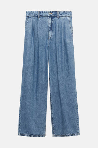 Jeans wide Light blue denim - Mango