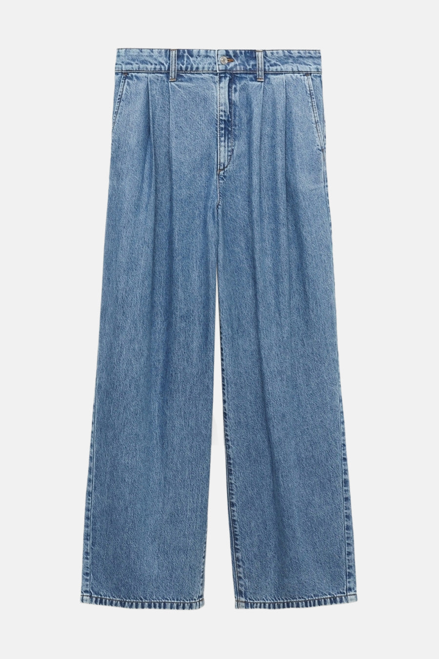 Jeans wide Light blue denim - Mango