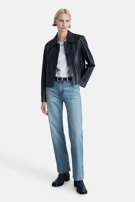 Jeans straight Light blue denim - Mango