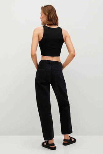 Jeans straight Black denim - Mango
