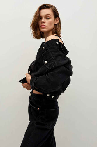Jeans straight Black denim - Mango