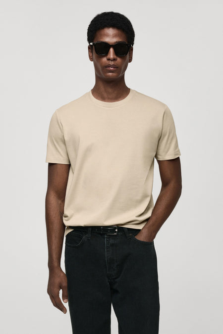 T-shirt (korte mouwen) Beige - Mango