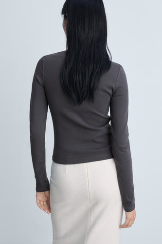 Top (lange mouwen) Zwart - Mango