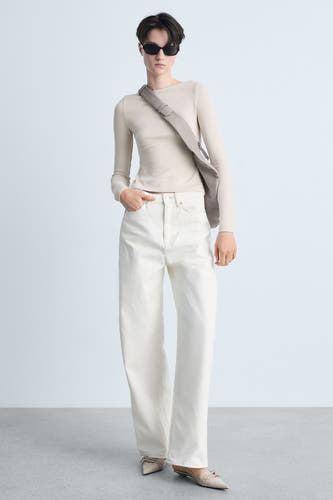 Top (lange mouwen) Beige - Mango