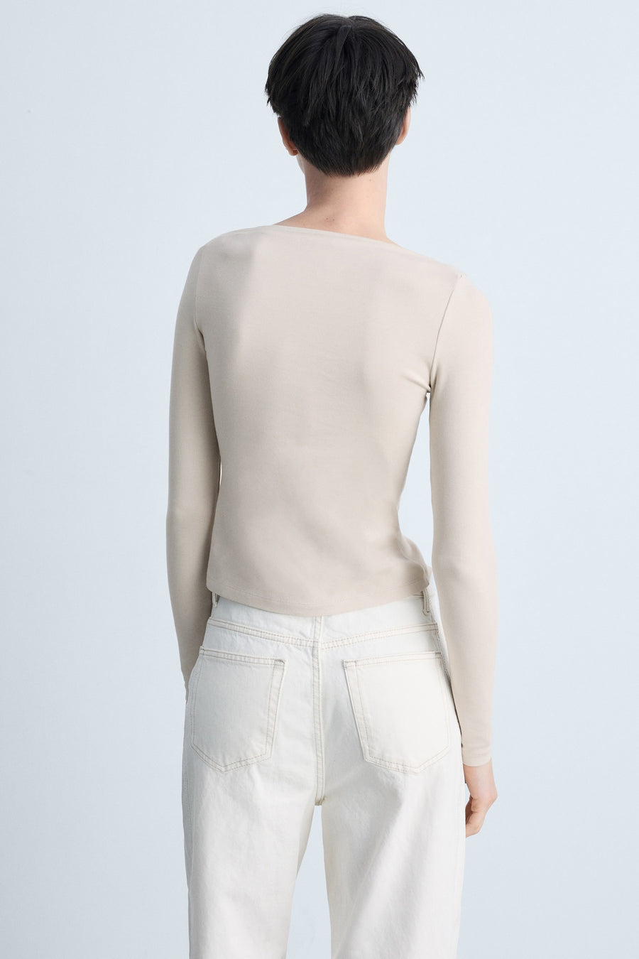Top (lange mouwen) Beige - Mango