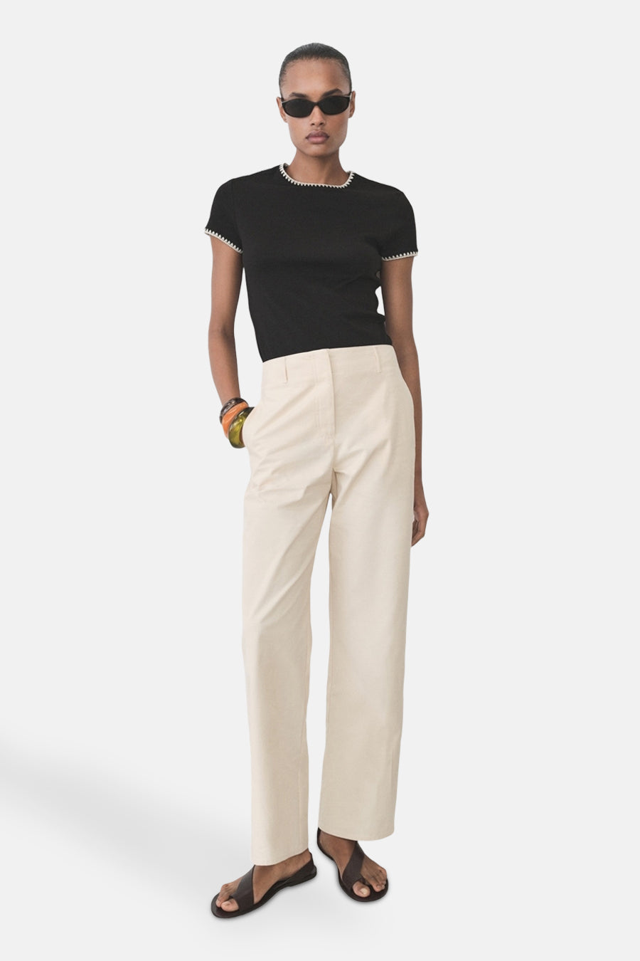 Top (korte mouwen) Zwart - Mango