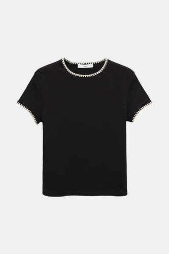 Top (korte mouwen) Zwart - Mango
