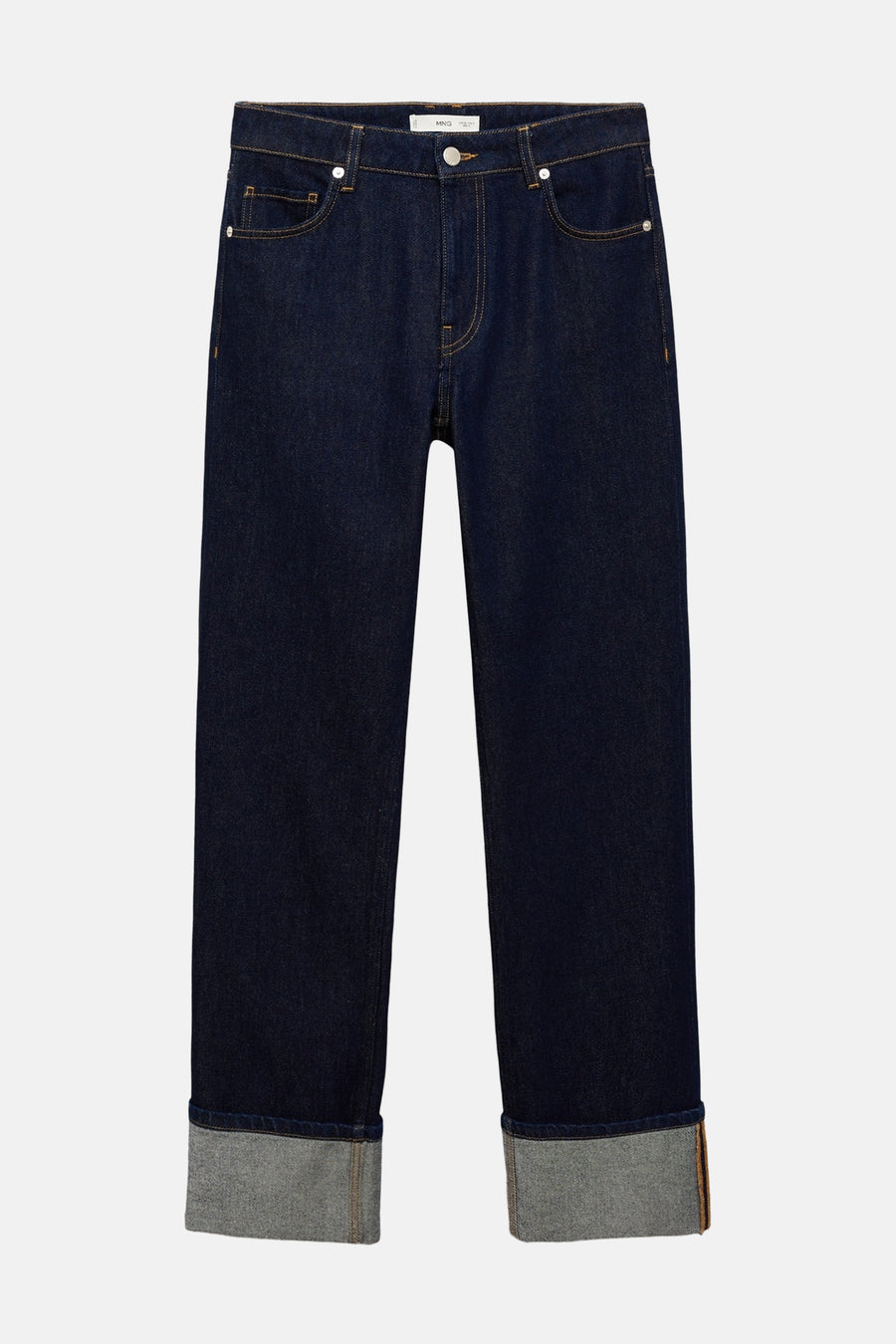 Jeans straight Dark blue denim - Mango