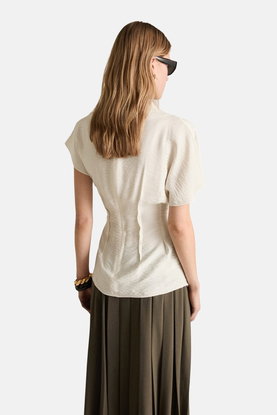 Blouse (korte mouwen) Wit - Mango