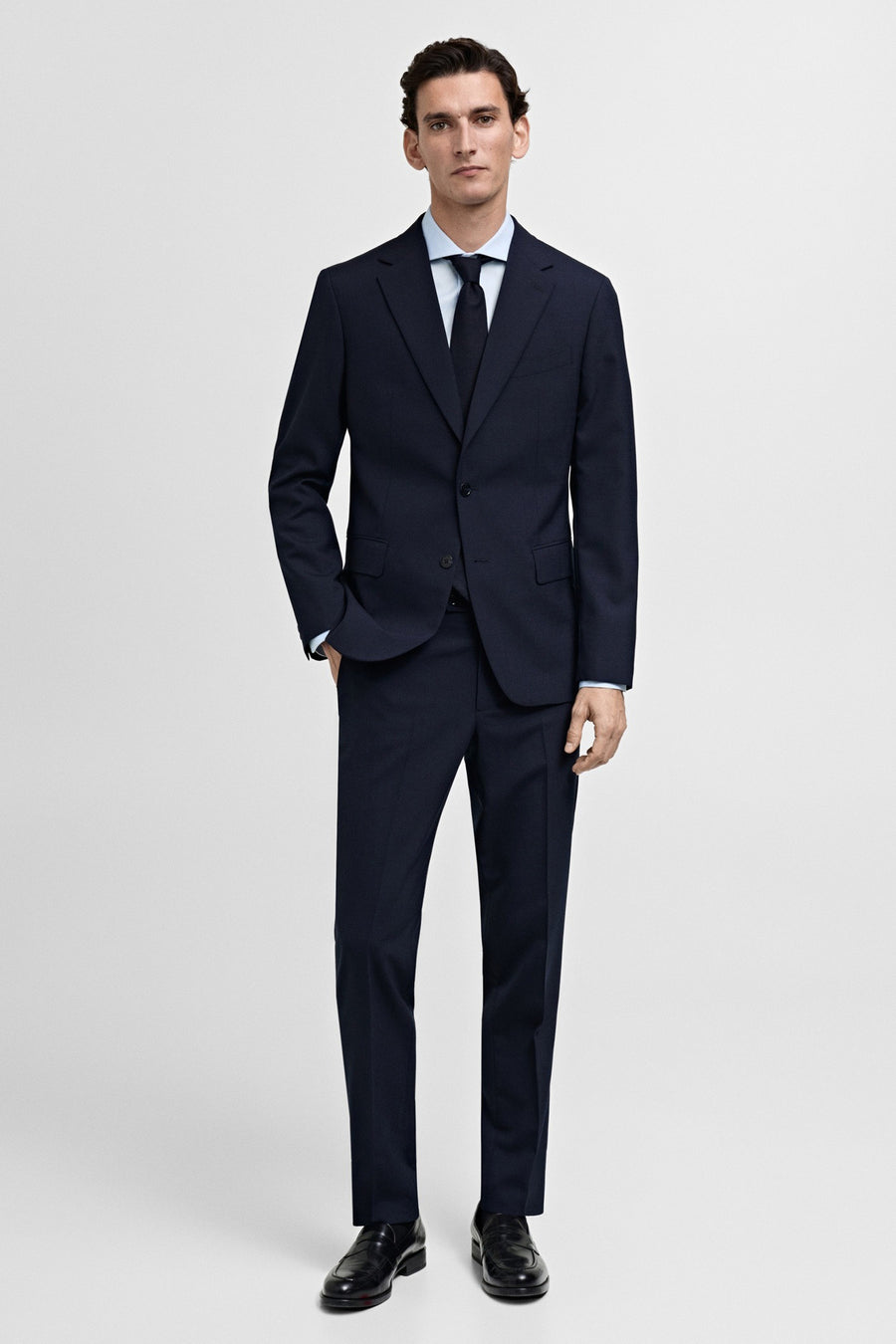 Hemd (lange mouwen) Blauw - Mango